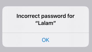 iphone incorrect wifi password issue [upl. by Regni]