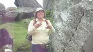 Guide talking about stone work at quarry in Machu Picchu [upl. by Hoon]