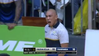 Coach Don Dulay yells at JB Bahio for making a mistake  Pampanga vs Nueva Ecija MPBL SEMIS GAME 2 [upl. by Bohun]