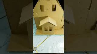 Best Idea to make Cardboard House Project diy craft crafthouse cardboardhome diydollhouse [upl. by Ocirema]