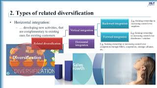 Related diversification or integration strategy Vertical Horizontal and Concentric diversification [upl. by Naujyt]