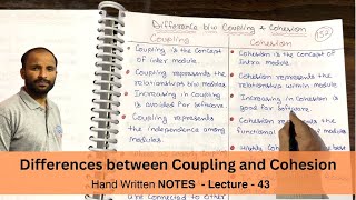 Differences between Coupling and Cohesion  Software Engineering Tutorials in Hindi [upl. by Breh807]