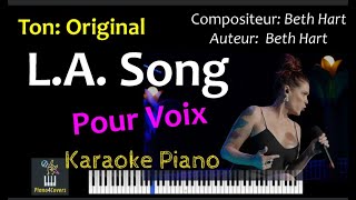 Beth Hart  LA Song  Piano For Singers  Karaoke [upl. by Nikoletta]