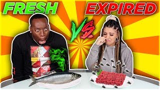 FRESH VS EXPIRED FOOD CHALLENGE 🤢 [upl. by Naus502]