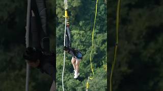 Bungee jumping in rishikeshadventure shortsfeed shorts india bungee bungeejumping tranding [upl. by Natanoj291]