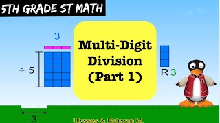 MultiDigit Division Part 1  5th Grade ST Math With JiJi The Penguin [upl. by Clare693]