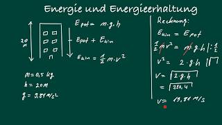 Physik  Energie  Energieerhaltung  Geschwindigkeit [upl. by Cornel]