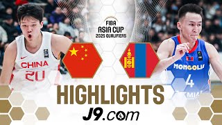 China 🇨🇳 take care of business against Mongolia  J9 Highlights  FIBA Asia Cup 2025 Qualifiers [upl. by Codding]