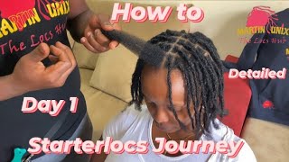 Perfect Starter Locs Tutorial  Interlocking amp Instant Crochet Method [upl. by Ocihc]