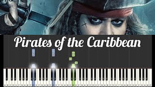 Pirates of the Caribbean Theme Song  Synthesia Piano Tutorial  By Piano with Rachel [upl. by Arun853]