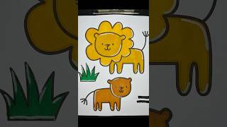 Coloring ASMR Calm your mind with a Majestic Lion 🦁 Asmr coloring shorts [upl. by Lleder]