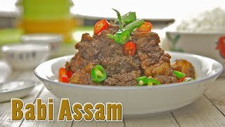 How To Make Babi Assam Tamarind Pork  Share Food Singapore [upl. by Moreno]