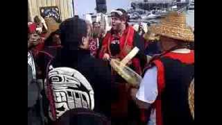 Heiltsuk Nation Singers Starting off Enbridge Rally 2012 [upl. by O'Gowan]