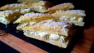 Pasteles de hojaldre con nata [upl. by Krell]