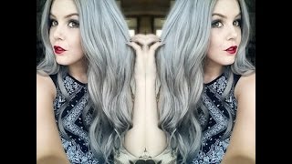 Hair DIY Toning Yellow to Silver StraightastheRainbow [upl. by Nahamas]