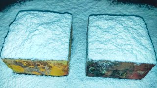 Homemade gym chalk dyed block 🤤 crush topped with cornstarch squeaky 🔥 sleep aid asmr [upl. by Kissner523]