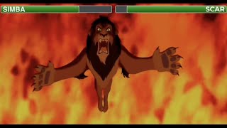 Simba vs Scar With Healthbars  Lion King 1994 [upl. by Naoj951]