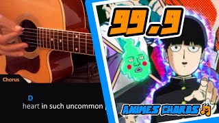 999  Mob Psycho 100 II Opening Chords Acoustic Guitar Lesson [upl. by Witt]