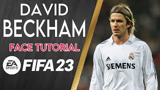 DAVID BECKHAM FACE FIFA 23  PRO CLUBS  CLUBES PRO  LOOKALIKE CREATION FACE [upl. by Lahcsap]