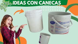 2 MANUALIDADES CON CANECAS DE PINTURA  BALDES O CUBETAS DE PLÁSTICO IDEAS CON RECICLAJE [upl. by Llehsyt611]