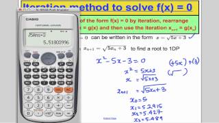 ALevel Maths Edexcel Numerical Methods  Iteration L9 Core 3 Edexcel ALevel Maths [upl. by Aikemaj]