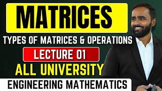 MATRICESTYPES OF MATRICES amp OPERATIONSLECTURE 01PRADEEP GIRI SIR [upl. by Harlen]