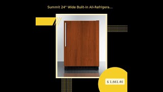 Summit 24quot Wide BuiltIn AllRefrigerator ADA Compliant Panel Ready [upl. by Obelia753]