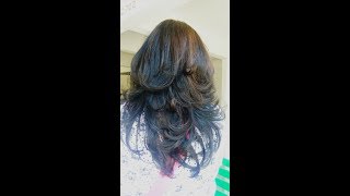 feather haircut with layers  How to cut feather cut [upl. by Euqinna]