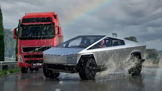 Realistic Hydroplane and Icy Crashes 05  BeamNGdrive [upl. by Orose]