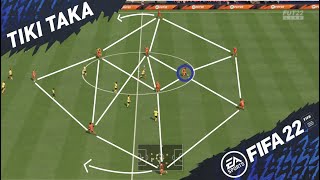 FIFA 22 TIKI TAKA CUSTOM TACTICS [upl. by Darnok]