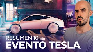 ¡EVENTO TESLA en 10 MINUTOS Anuncio del CYBERCAB en Español [upl. by Sang]