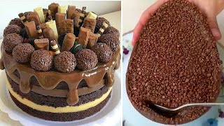 Beautiful Chocolate Cake Decoration Like A Pro  Best Chocolate Cake Dessert Tutorials [upl. by Ynnos26]