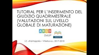 Tutorial per linserimento dei giudizi quadrimestrali [upl. by Cornwall]