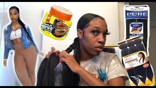 TUTORIAL  BRAIDED PONYTAIL ON 4C HAIR [upl. by Gemoets]