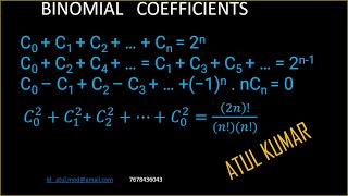 Binomial Coefficients [upl. by Alegnatal]