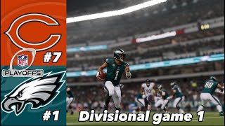 Eagles vs Bears 2024 NFC Divisional Game 1  Madden 23 Simulation [upl. by Ydorb]