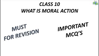 IMPORTANT MCQS II WHAT IS MORAL ACTION II CLASS 10 ENGLISH KSEEB II1ST LANGUAGE II THE TUTOR [upl. by Hakaber754]