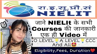 All About NIELIT  NIELIT Courses Complete Details O LEVEL A LEVEL CCC and All Short Term Courses [upl. by Davidoff]