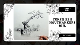 Fantasie tekening met houtskool potlood  Houthakkersbijl [upl. by Oates577]