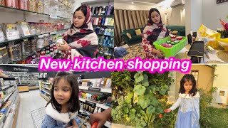 Kitchen shopping  new ghar ky bartan  Sitara yaseen vlog [upl. by Adnilasor]