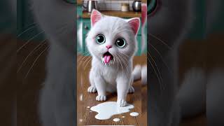 If a cat worked in a cafe cat cute kitten funny catlover kitty [upl. by Nemsaj]