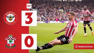 BRENTFORD 3 SOUTHAMPTON 0  Premier League  Bees too strong for Saints in TW8 [upl. by Milon429]