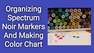 Organizing Spectrum Noir Markers And Making Color Chart [upl. by Sirromed]