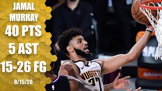 Jamal Murray scores 40 points for Nuggets vs Clippers GAME 7 HIGHLIGHTS  2020 NBA Playoffs [upl. by Faus]