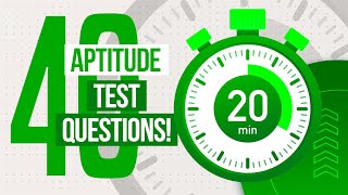 40 APTITUDE TEST QUESTIONS Includes Practice Questions amp Explanations PASS YOUR TEST WITH 100 [upl. by Aniluj900]