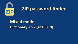 ZIP password finder iOS app 4  Mixed mode Dictionary  brute force [upl. by Ynehpets582]