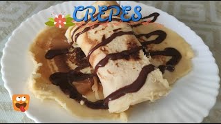 Receta CREPES CASEROS  Fáciles y MUY ricas [upl. by Yelra]