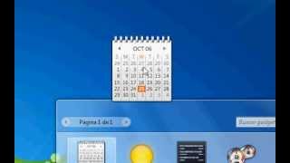 Poner el calendario y otros gadgets en el escritorio windows 7 [upl. by Xyla]