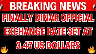 Iraqi Dinar🔥Finally Dinar official exchange rate set at 347 US Dollars🔥 Iraqi Dinar News Today 2024 [upl. by Hussar377]