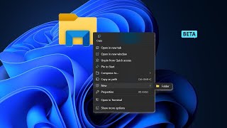 Windows 11 Build 226354445 New Share Options hidden File Explorer Folder Creation  More [upl. by Otrebtuc]